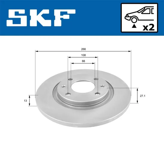 Bremsscheibe SKF VKBD 80033 S2 Bild Bremsscheibe SKF VKBD 80033 S2