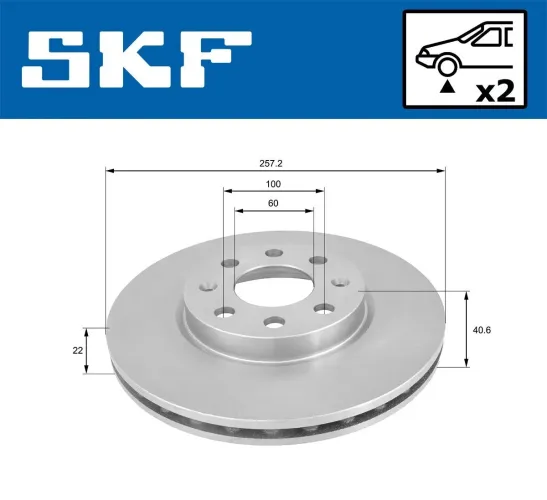 Bremsscheibe SKF VKBD 80038 V2 Bild Bremsscheibe SKF VKBD 80038 V2