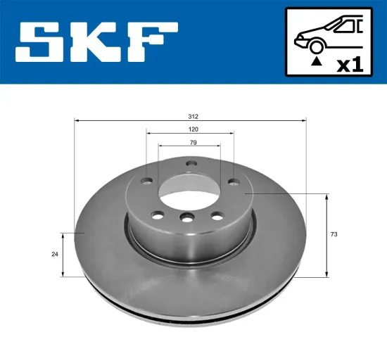Bremsscheibe Vorderachse SKF VKBD 80039 V1 Bild Bremsscheibe Vorderachse SKF VKBD 80039 V1