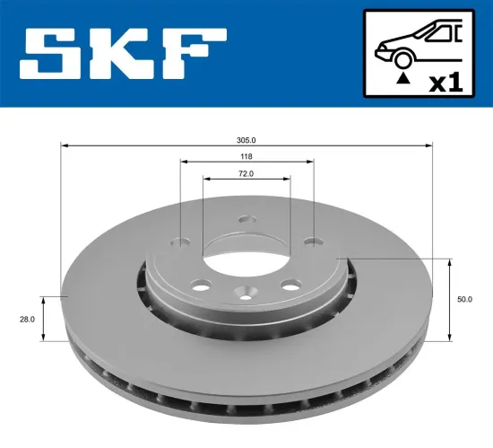 Bremsscheibe SKF VKBD 80046 V1 Bild Bremsscheibe SKF VKBD 80046 V1