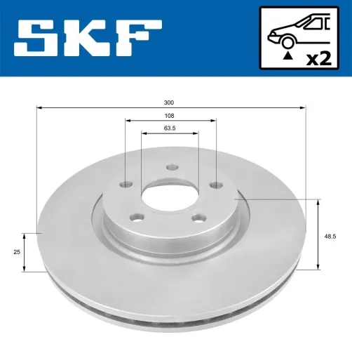 Bremsscheibe SKF VKBD 80053 V2 Bild Bremsscheibe SKF VKBD 80053 V2