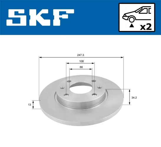 Bremsscheibe SKF VKBD 80059 S2 Bild Bremsscheibe SKF VKBD 80059 S2