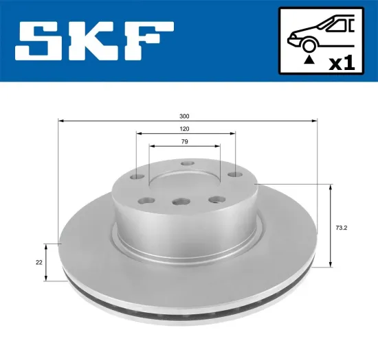 Bremsscheibe Vorderachse SKF VKBD 80060 V1 Bild Bremsscheibe Vorderachse SKF VKBD 80060 V1