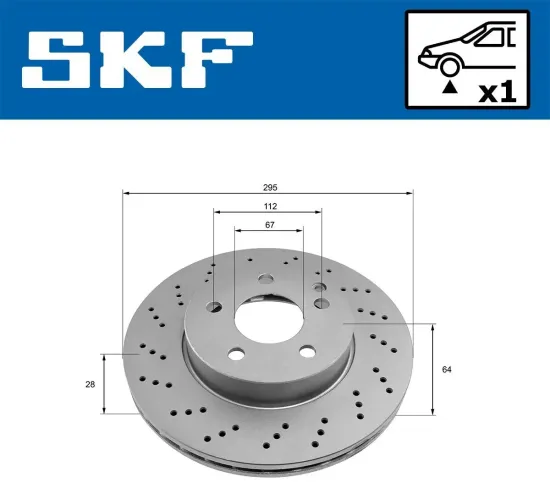 Bremsscheibe SKF VKBD 80068 V1 Bild Bremsscheibe SKF VKBD 80068 V1