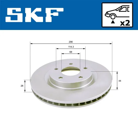 Bremsscheibe SKF VKBD 80070 V2 Bild Bremsscheibe SKF VKBD 80070 V2