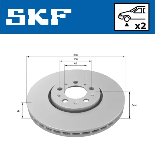 Bremsscheibe SKF VKBD 80074 V2 Bild Bremsscheibe SKF VKBD 80074 V2