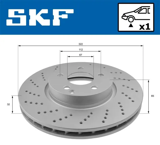 Bremsscheibe SKF VKBD 80085 V1 Bild Bremsscheibe SKF VKBD 80085 V1