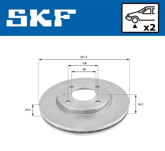 Bremsscheibe SKF VKBD 80092 V2 Bild Bremsscheibe SKF VKBD 80092 V2