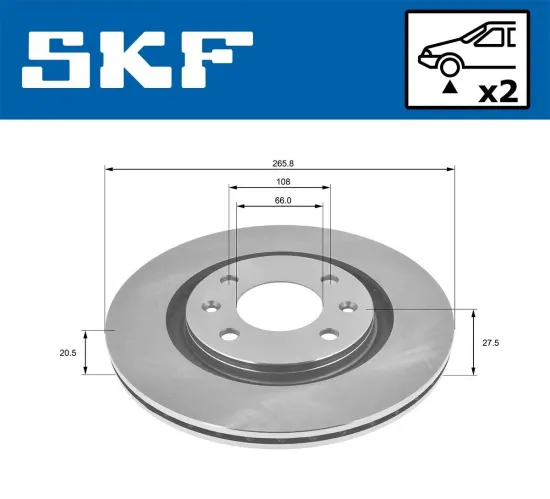 Bremsscheibe Vorderachse SKF VKBD 80094 V2 Bild Bremsscheibe Vorderachse SKF VKBD 80094 V2