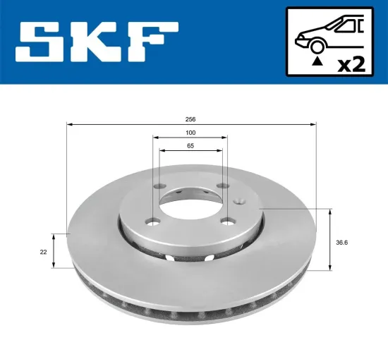 Bremsscheibe Vorderachse SKF VKBD 80096 V2 Bild Bremsscheibe Vorderachse SKF VKBD 80096 V2