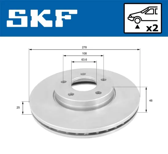 Bremsscheibe SKF VKBD 80103 V2 Bild Bremsscheibe SKF VKBD 80103 V2