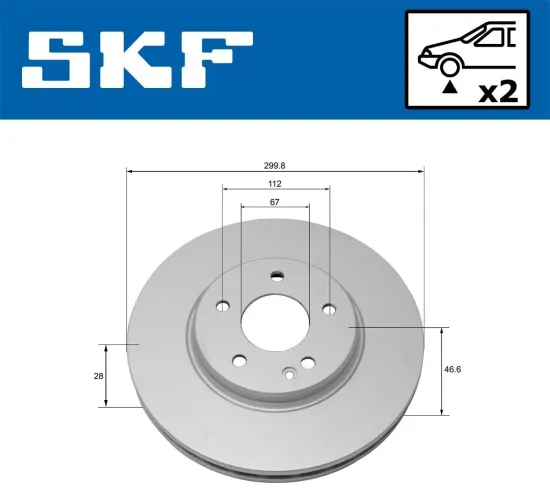 Bremsscheibe SKF VKBD 80104 V2 Bild Bremsscheibe SKF VKBD 80104 V2