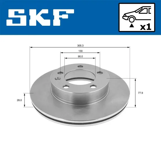 Bremsscheibe SKF VKBD 80109 V1 Bild Bremsscheibe SKF VKBD 80109 V1