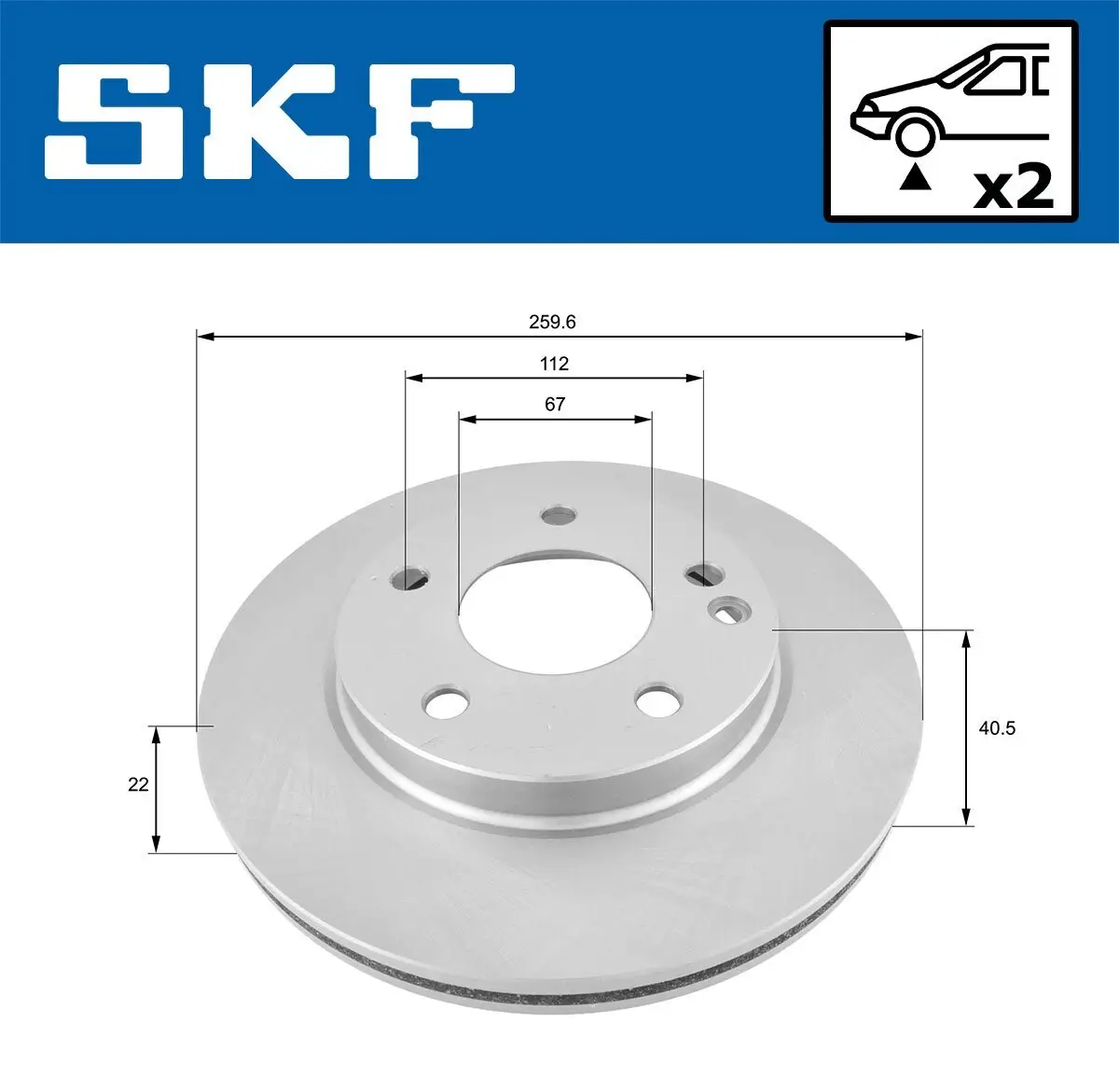 Bremsscheibe SKF VKBD 80119 V2 Bild Bremsscheibe SKF VKBD 80119 V2