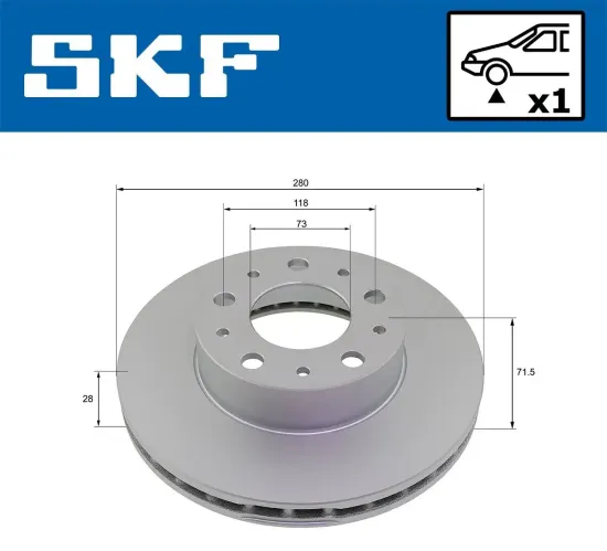 Bremsscheibe SKF VKBD 80139 V1 Bild Bremsscheibe SKF VKBD 80139 V1