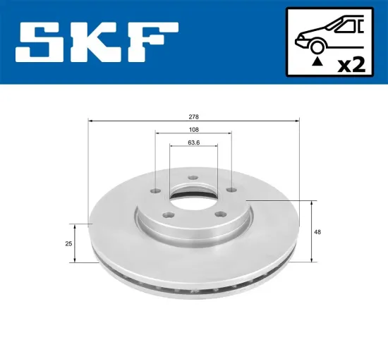 Bremsscheibe SKF VKBD 80140 V2 Bild Bremsscheibe SKF VKBD 80140 V2