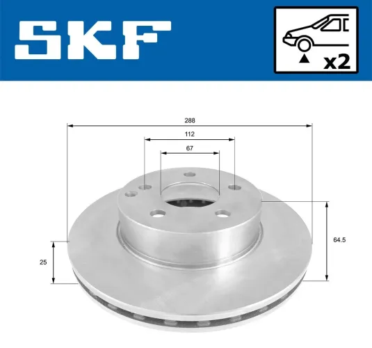 Bremsscheibe SKF VKBD 80143 V2 Bild Bremsscheibe SKF VKBD 80143 V2