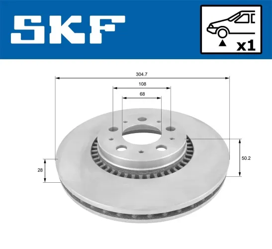 Bremsscheibe SKF VKBD 80144 V1 Bild Bremsscheibe SKF VKBD 80144 V1