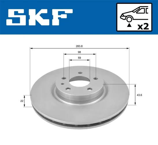 Bremsscheibe SKF VKBD 80150 V2 Bild Bremsscheibe SKF VKBD 80150 V2