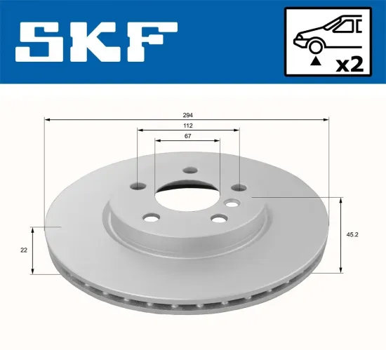 Bremsscheibe SKF VKBD 80154 V2 Bild Bremsscheibe SKF VKBD 80154 V2