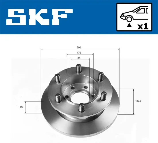 Bremsscheibe SKF VKBD 80157 S1 Bild Bremsscheibe SKF VKBD 80157 S1