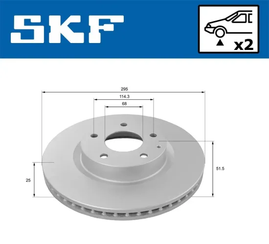 Bremsscheibe Vorderachse SKF VKBD 80164 V2 Bild Bremsscheibe Vorderachse SKF VKBD 80164 V2