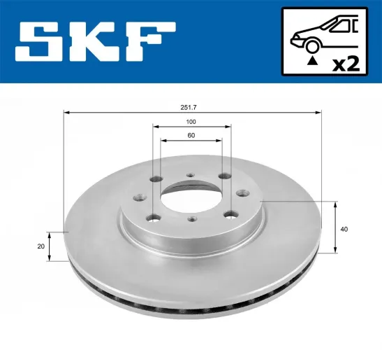 Bremsscheibe SKF VKBD 80167 V2 Bild Bremsscheibe SKF VKBD 80167 V2