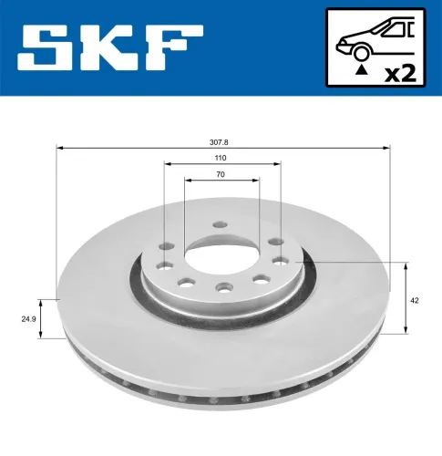 Bremsscheibe SKF VKBD 80170 V2 Bild Bremsscheibe SKF VKBD 80170 V2