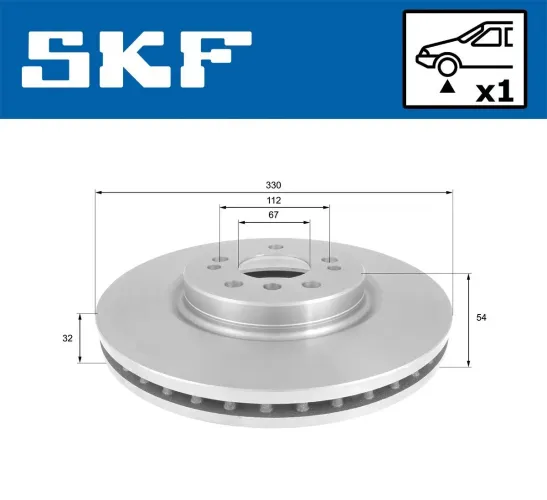 Bremsscheibe SKF VKBD 80172 V1 Bild Bremsscheibe SKF VKBD 80172 V1