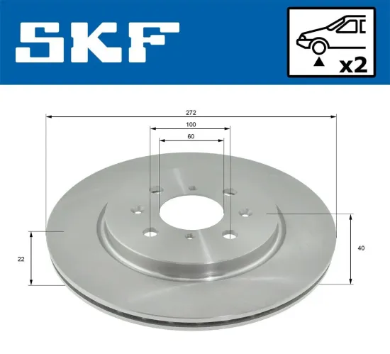 Bremsscheibe Vorderachse SKF VKBD 80185 V2 Bild Bremsscheibe Vorderachse SKF VKBD 80185 V2