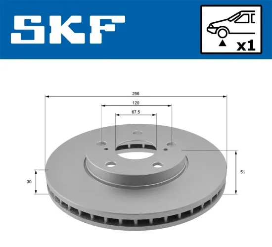 Bremsscheibe SKF VKBD 80187 V1 Bild Bremsscheibe SKF VKBD 80187 V1