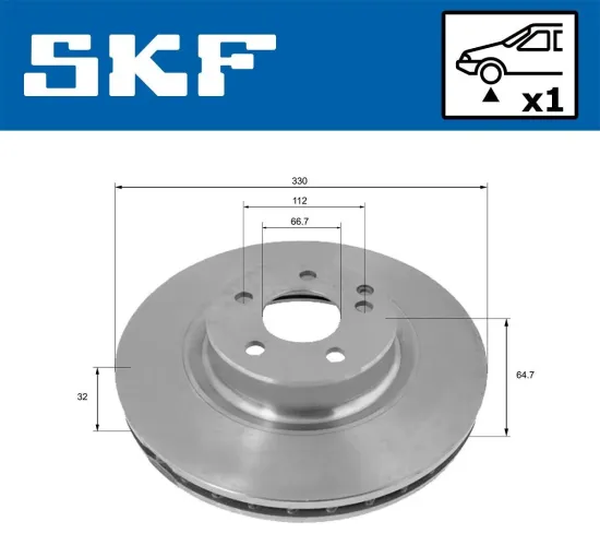 Bremsscheibe SKF VKBD 80205 V1 Bild Bremsscheibe SKF VKBD 80205 V1