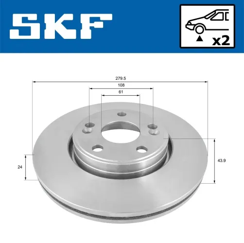 Bremsscheibe SKF VKBD 80210 V2 Bild Bremsscheibe SKF VKBD 80210 V2