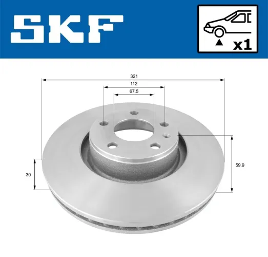 Bremsscheibe SKF VKBD 80226 V1 Bild Bremsscheibe SKF VKBD 80226 V1