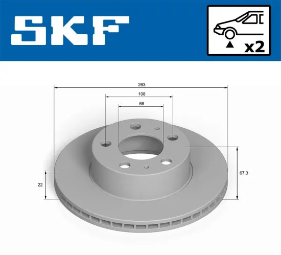 Bremsscheibe SKF VKBD 80231 V2 Bild Bremsscheibe SKF VKBD 80231 V2