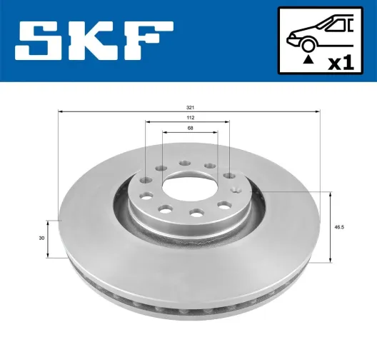 Bremsscheibe SKF VKBD 80254 V1 Bild Bremsscheibe SKF VKBD 80254 V1