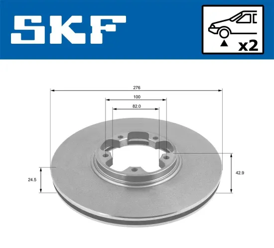 Bremsscheibe Vorderachse SKF VKBD 80255 V2 Bild Bremsscheibe Vorderachse SKF VKBD 80255 V2