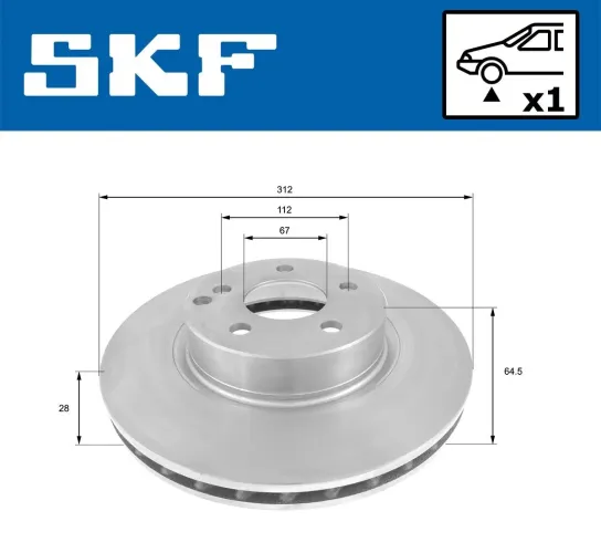 Bremsscheibe SKF VKBD 80256 V1 Bild Bremsscheibe SKF VKBD 80256 V1