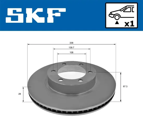 Bremsscheibe Vorderachse SKF VKBD 80259 V1 Bild Bremsscheibe Vorderachse SKF VKBD 80259 V1