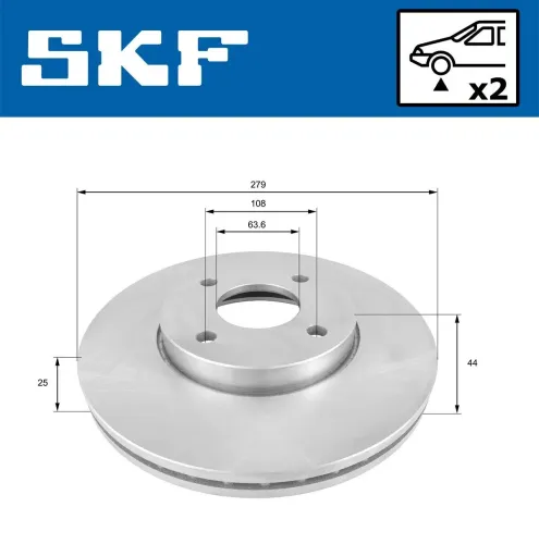 Bremsscheibe SKF VKBD 80271 V2 Bild Bremsscheibe SKF VKBD 80271 V2