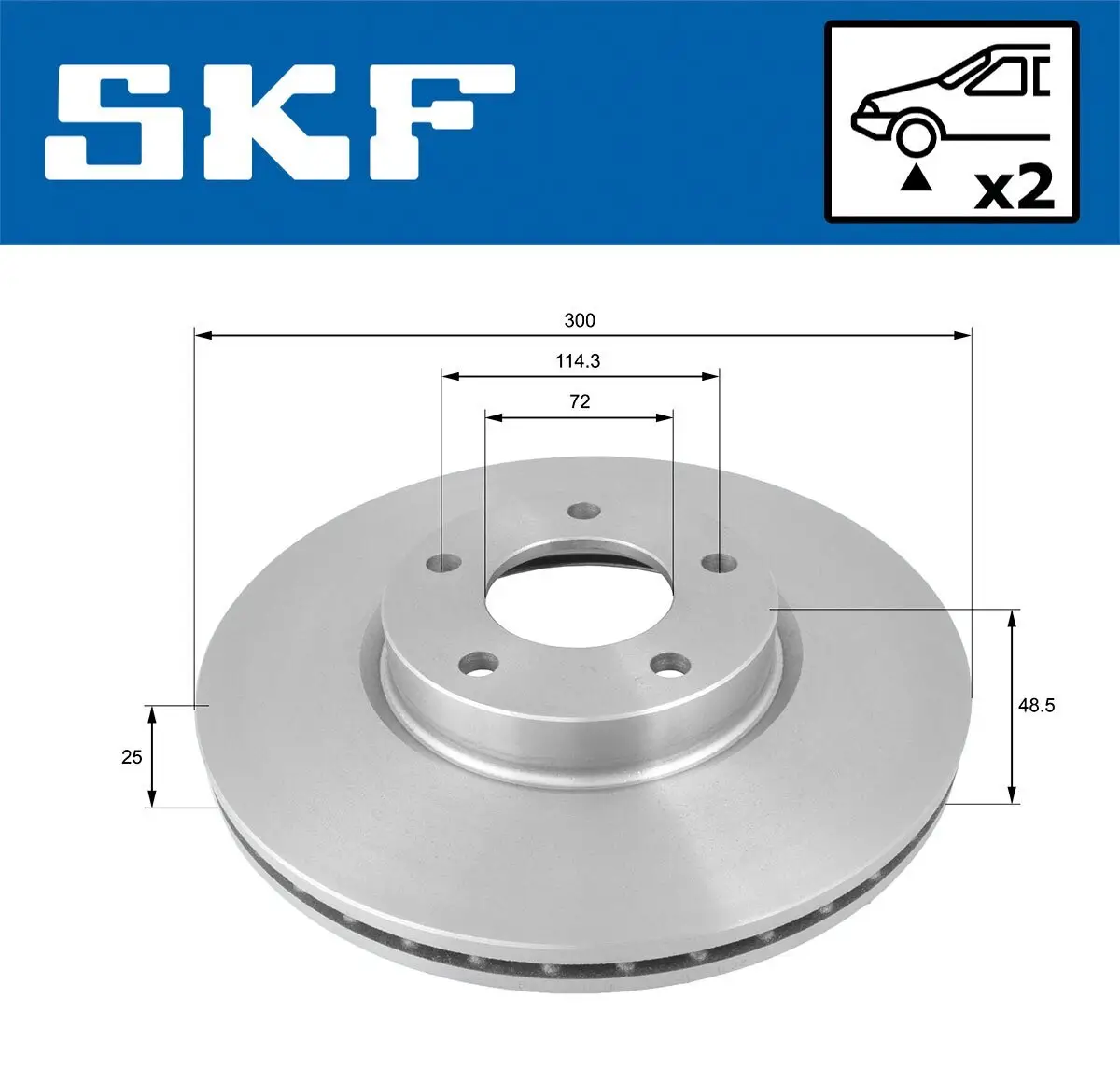 Bremsscheibe SKF VKBD 80273 V2 Bild Bremsscheibe SKF VKBD 80273 V2