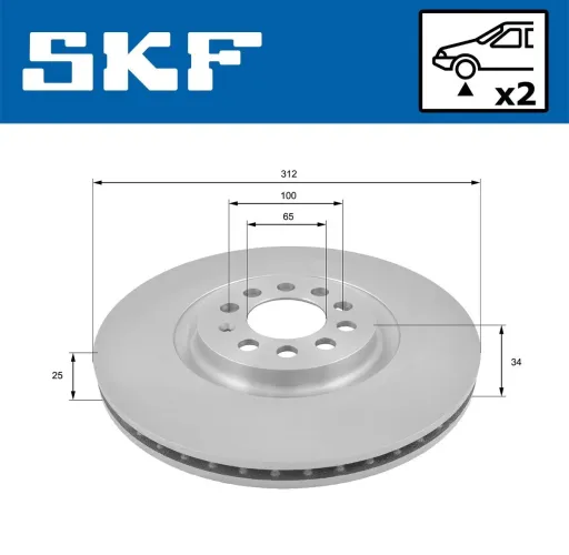 Bremsscheibe SKF VKBD 80277 V2 Bild Bremsscheibe SKF VKBD 80277 V2