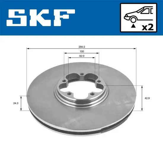 Bremsscheibe Vorderachse SKF VKBD 80279 V2 Bild Bremsscheibe Vorderachse SKF VKBD 80279 V2