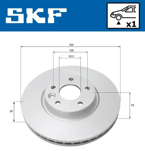 Bremsscheibe SKF VKBD 80283 V1 Bild Bremsscheibe SKF VKBD 80283 V1