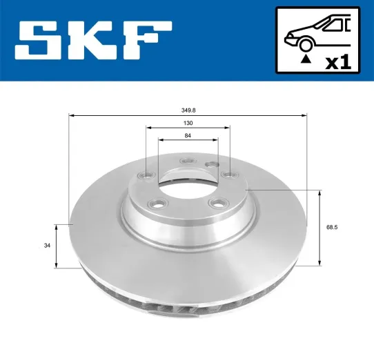 Bremsscheibe SKF VKBD 80284 V1 Bild Bremsscheibe SKF VKBD 80284 V1