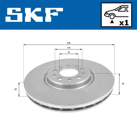 Bremsscheibe Vorderachse SKF VKBD 80294 V1 Bild Bremsscheibe Vorderachse SKF VKBD 80294 V1