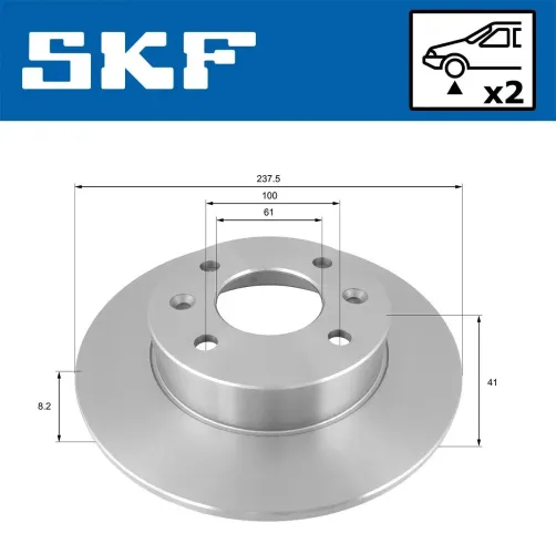 Bremsscheibe SKF VKBD 80308 S2 Bild Bremsscheibe SKF VKBD 80308 S2