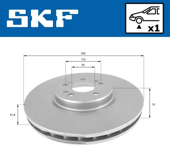 Bremsscheibe SKF VKBD 80315 V1 Bild Bremsscheibe SKF VKBD 80315 V1