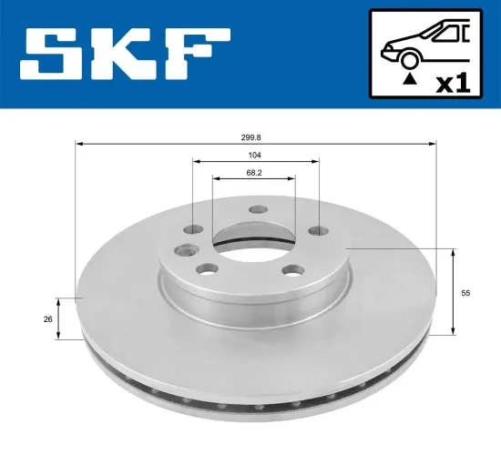 Bremsscheibe SKF VKBD 80322 V1 Bild Bremsscheibe SKF VKBD 80322 V1