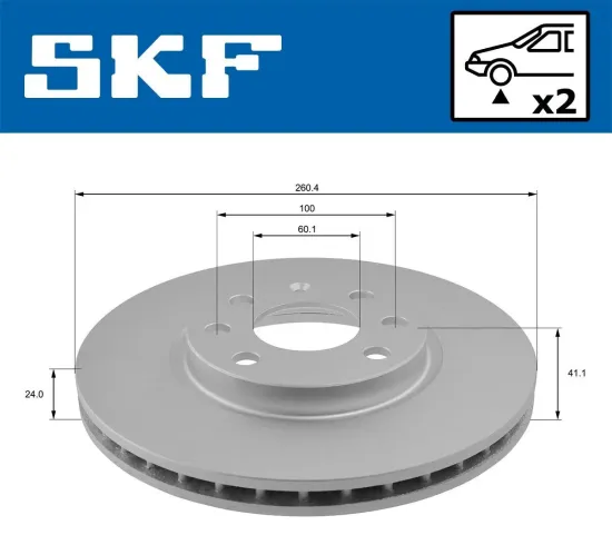 Bremsscheibe SKF VKBD 80324 V2 Bild Bremsscheibe SKF VKBD 80324 V2